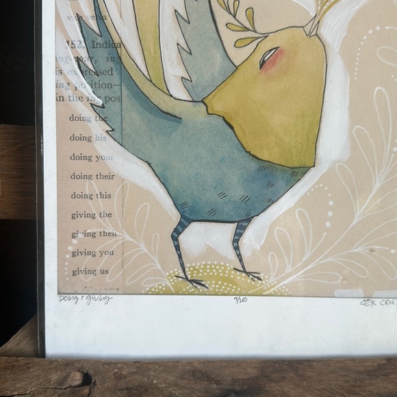 Cori Dantini Limited Edition print Bird Esteemed  whimsical Inspirational - Picture 3 of 6